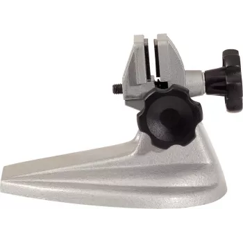 KS TOOLS Suporte de micrómetro para micrómetros exteriores até 100 mm, base de ferro fundido, garras cromadas, pés antiderrapantes 300.0680