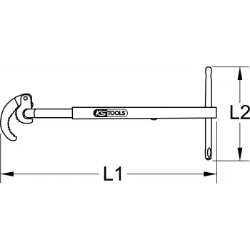 KS TOOLS chave telescópica para sifão, Ø 32-63mm (126.2000)