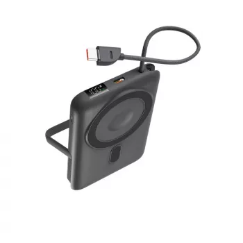 Powerbank magnética KSIX 10000 mAh, 22,5W para iPhone e Apple Watch, Cinzento