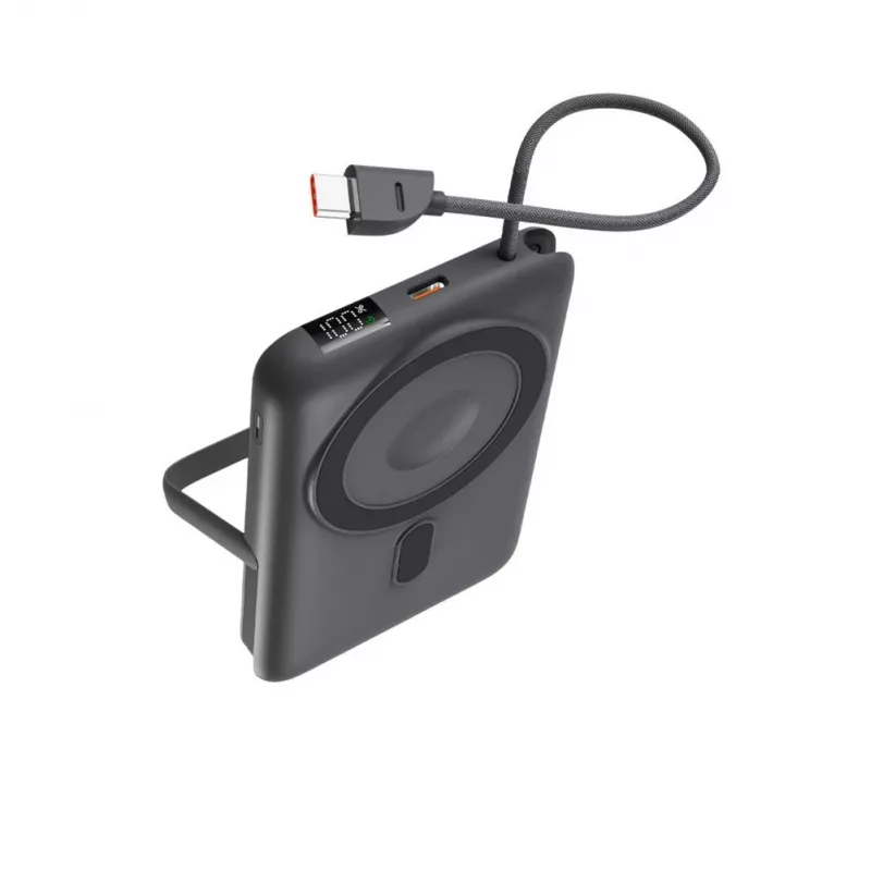 Powerbank magnética KSIX 10000 mAh, 22,5W para iPhone e Apple Watch, Cinzento