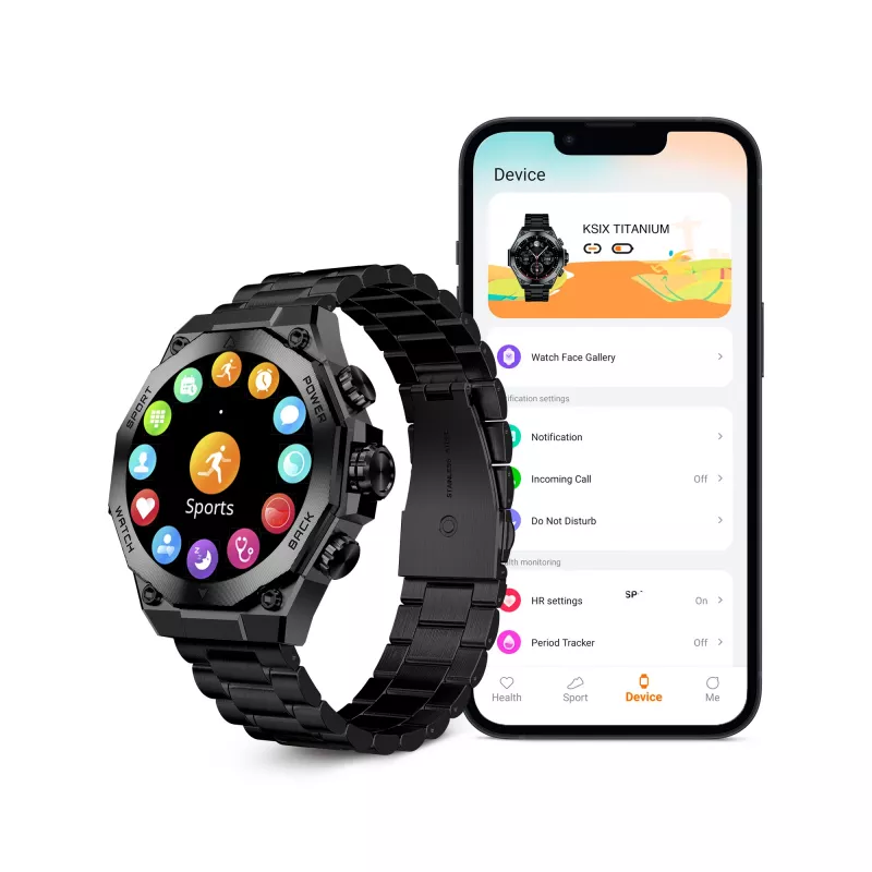 KSIX Smartwatch TITANIUM, Preto