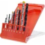 Conjunto de brocas helicoidais KWB 420200 HSS-R, 9 peças, 1,5-6 mm, DIN 338, para madeira, plástico, metal, chapa, perfis