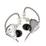 KZ ZSX NO MIC Auscultadores In-Ear Monitor - 6 drivers híbridos, 10mm dinâmico + 5 BA, cabo removível, ficha em L de 3,5mm, over-ear, liga de zinco e resina