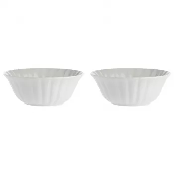 Conjunto LA PORCELLANA BIANCA com 2 taças de salada Ducale - branco, 23 cm