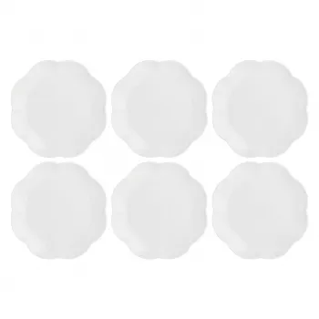 LA PORCELLANA BIANCA Conjunto com 6 pratos de salada Villadeifiori – branco, 23 cm