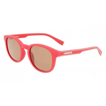 Óculos de sol Lacoste Childish L3644S-615 - armação vermelha, lentes cinzentas - 48/21/135 mm - unissexo criança