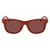 Óculos de sol de criança Lacoste L3643SRG-604 armação vermelha lentes cinzentas 48mm