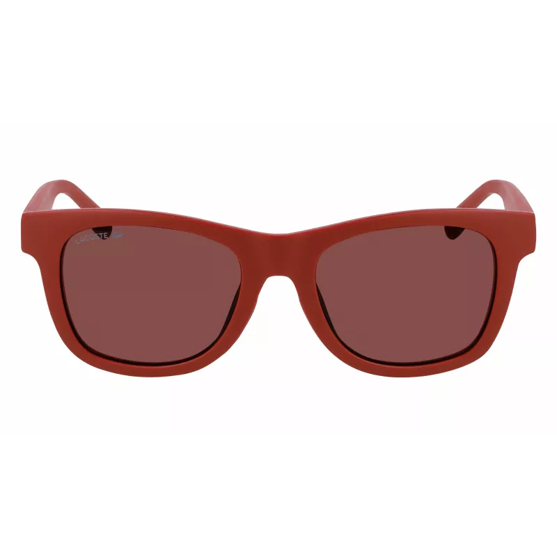 Óculos de sol de criança Lacoste L3643SRG-604 armação vermelha lentes cinzentas 48mm