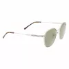 Óculos de sol retangulares unissexo Lacoste L251S-40 Armação azul-escura Lentes cinzentas 52mm