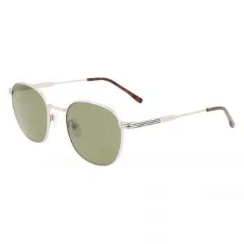 Óculos de sol retangulares unissexo Lacoste L251S-40 Armação azul-escura Lentes cinzentas 52mm