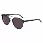 Óculos de sol retangulares Lacoste L263S-2 para homem - armação preta, lentes cinzentas, 53 mm