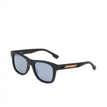 Óculos de sol unissexo Lacoste L3651SRG-001 - armação de acetato preta, lentes de policarbonato cinzentas, largura da lente 48 mm