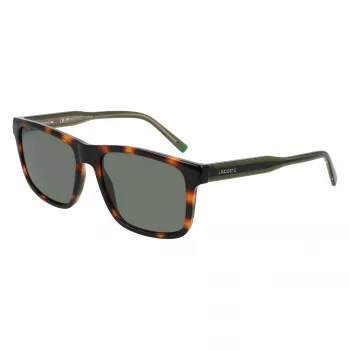 Lacoste L6025S-214 Óculos de sol retangulares de homem - Havana/cinzento - 56/17/145 mm