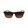 Óculos de sol Lacoste L6041S-214 para homem retangulares Havana armação em acetato lentes de policarbonato castanhas 54mm
