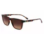 Óculos de sol Lacoste L6041S-214 para homem retangulares Havana armação em acetato lentes de policarbonato castanhas 54mm