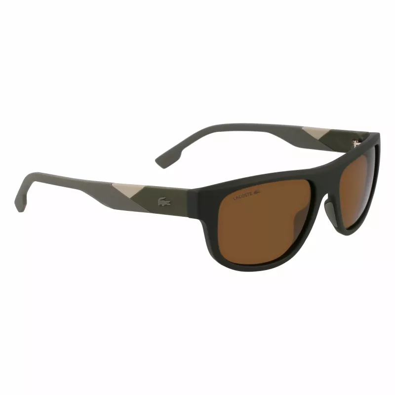 Lacoste L6042S-275 Óculos de Sol Retangulares de Acetato Homem Havana Castanho 55/17/145 mm