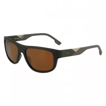 Lacoste L6042S-275 Óculos de Sol Retangulares de Acetato Homem Havana Castanho 55/17/145 mm
