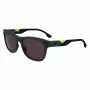 Óculos de sol retangulares de homem Lacoste L6043S-301 - armação verde, lentes cinzentas, 56/18/145 mm