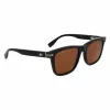 Óculos de sol Lacoste L6045S-1 homem, armação de acetato preta, lentes de policarbonato cinzentas, 54/19/145 mm