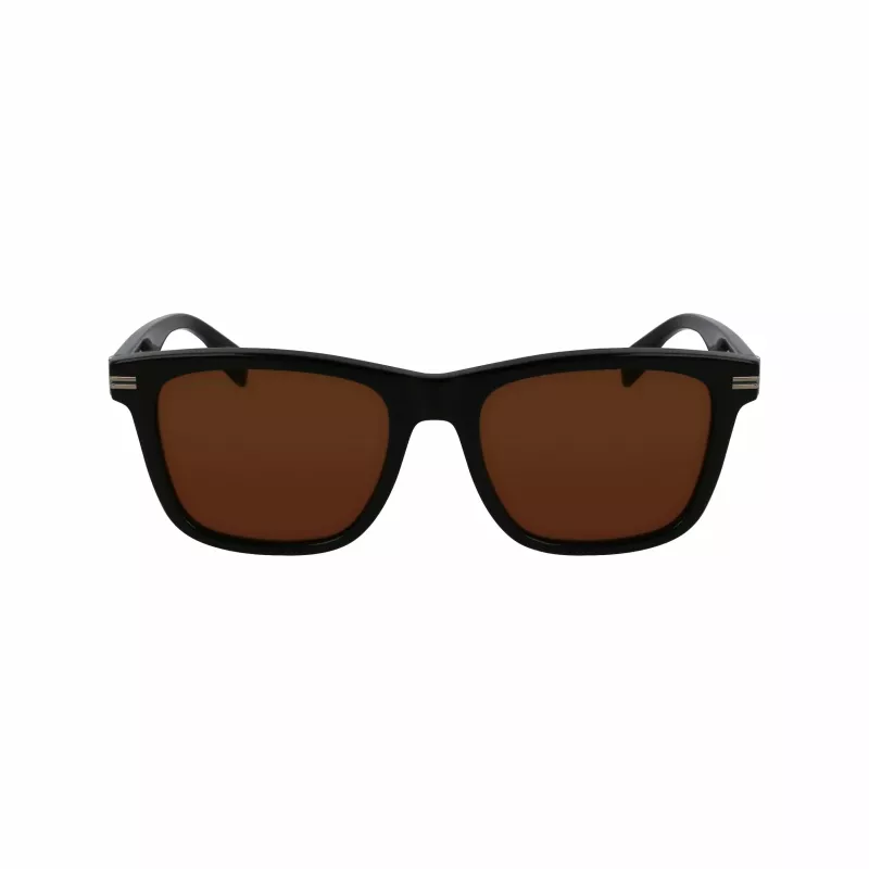 Óculos de sol Lacoste L6045S-1 homem, armação de acetato preta, lentes de policarbonato cinzentas, 54/19/145 mm