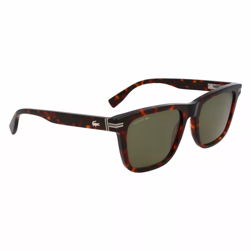 Óculos de sol de homem Lacoste L6045S-230 retangulares Havana castanho 54 mm