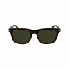 Óculos de sol de homem Lacoste L6045S-230 retangulares Havana castanho 54 mm