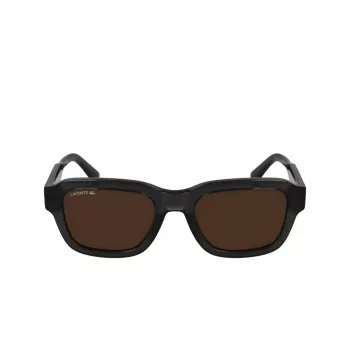Óculos de sol Lacoste L6048S-035 homem armação de acetato retangular lentes cinzento-escuro cinzento 51mm