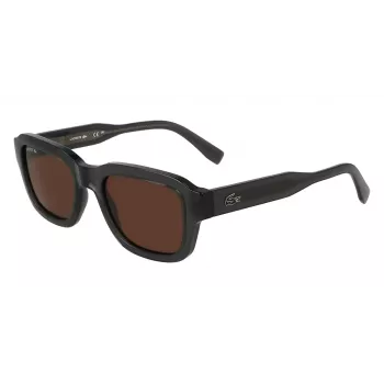 Óculos de sol Lacoste L6048S-035 homem armação de acetato retangular lentes cinzento-escuro cinzento 51mm