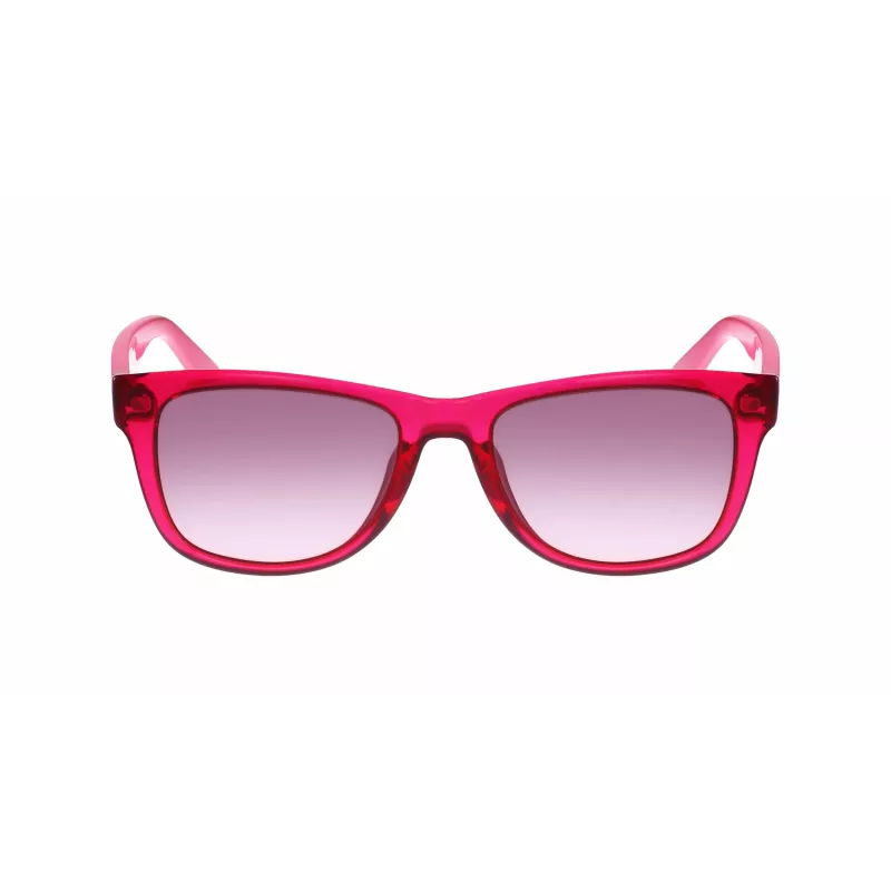 Óculos de sol unissexo Lacoste L734S retangulares - armação preta lentes cinzentas 52/18/140 mm