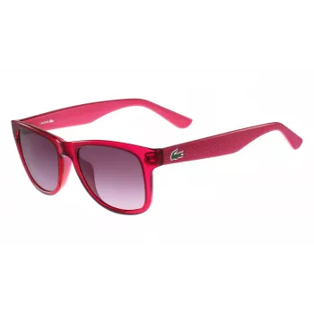 Óculos de sol unissexo Lacoste L734S retangulares - armação preta lentes cinzentas 52/18/140 mm