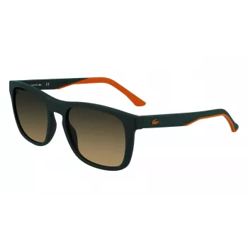 Óculos de sol retangulares de homem Lacoste L956S-301 armação de acetato verde UV400