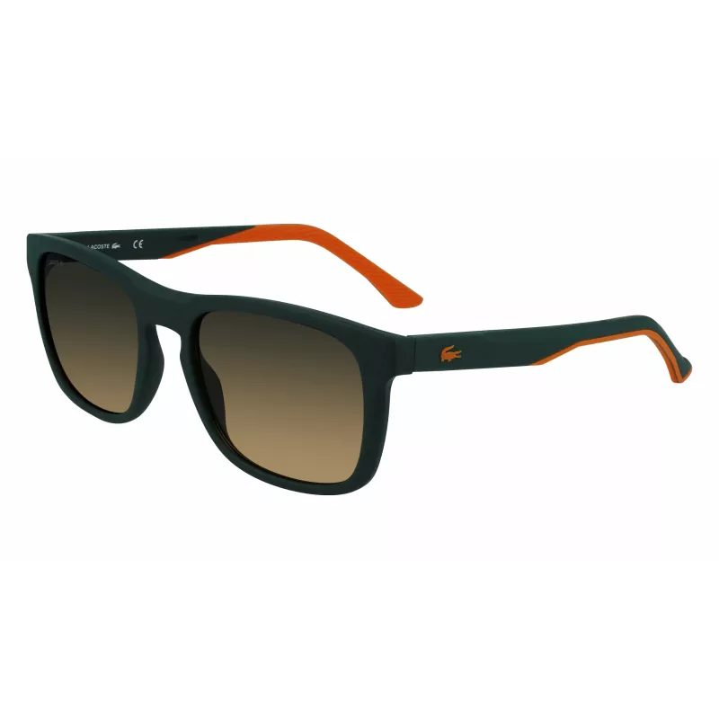 Óculos de sol retangulares de homem Lacoste L956S-301 armação de acetato verde UV400