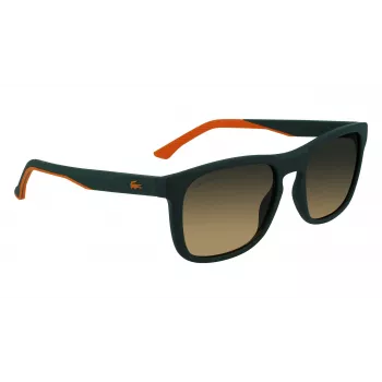 Óculos de sol retangulares de homem Lacoste L956S-301 armação de acetato verde UV400