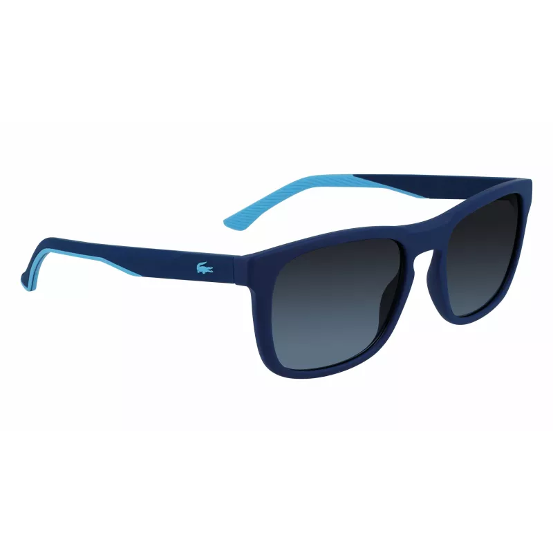 Óculos de sol de homem Lacoste L956S 401, armação azul, lentes cinzentas, 55 mm