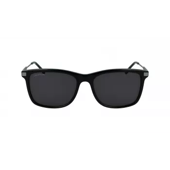 Óculos de sol de homem Lacoste L960S, quadrados - armação preta, lentes verdes, 56/18/140 mm, UV400