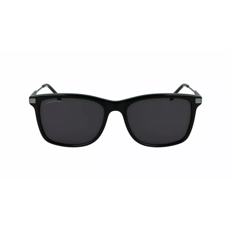 Óculos de sol de homem Lacoste L960S, quadrados - armação preta, lentes verdes, 56/18/140 mm, UV400
