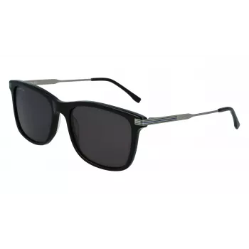 Óculos de sol de homem Lacoste L960S, quadrados - armação preta, lentes verdes, 56/18/140 mm, UV400