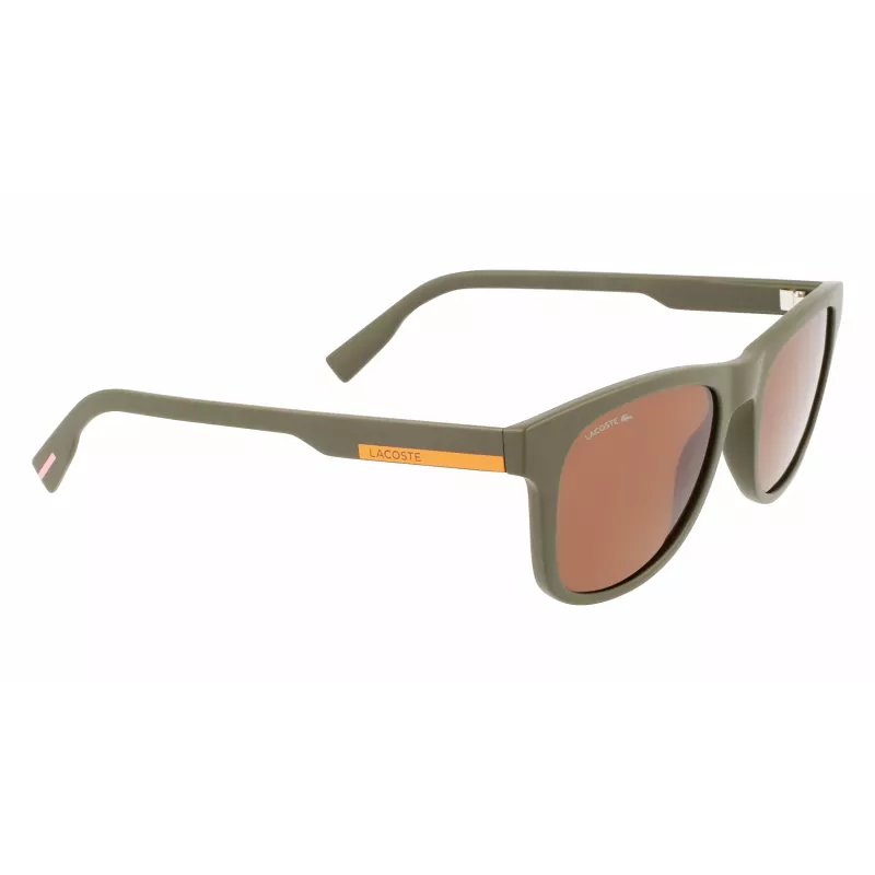 LACOSTE L969S-5420317 óculos de sol retangulares unissexo - armação preta lentes cinzentas 54/20/145 mm