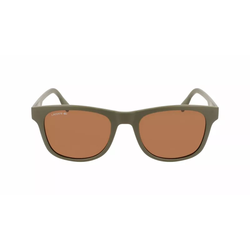 LACOSTE L969S-5420317 óculos de sol retangulares unissexo - armação preta lentes cinzentas 54/20/145 mm