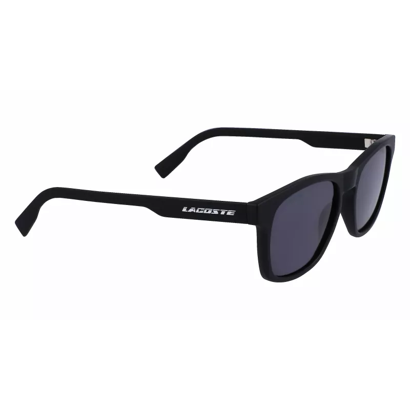 Óculos de sol retangulares de homem Lacoste L988S-2 - armação preta lentes cinzentas 54mm