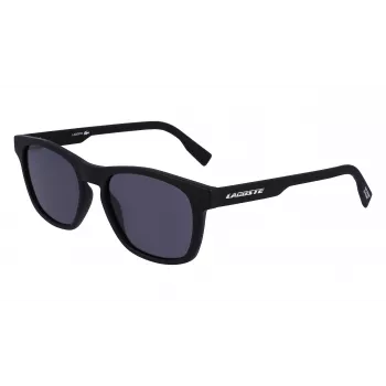 Óculos de sol retangulares de homem Lacoste L988S-2 - armação preta lentes cinzentas 54mm