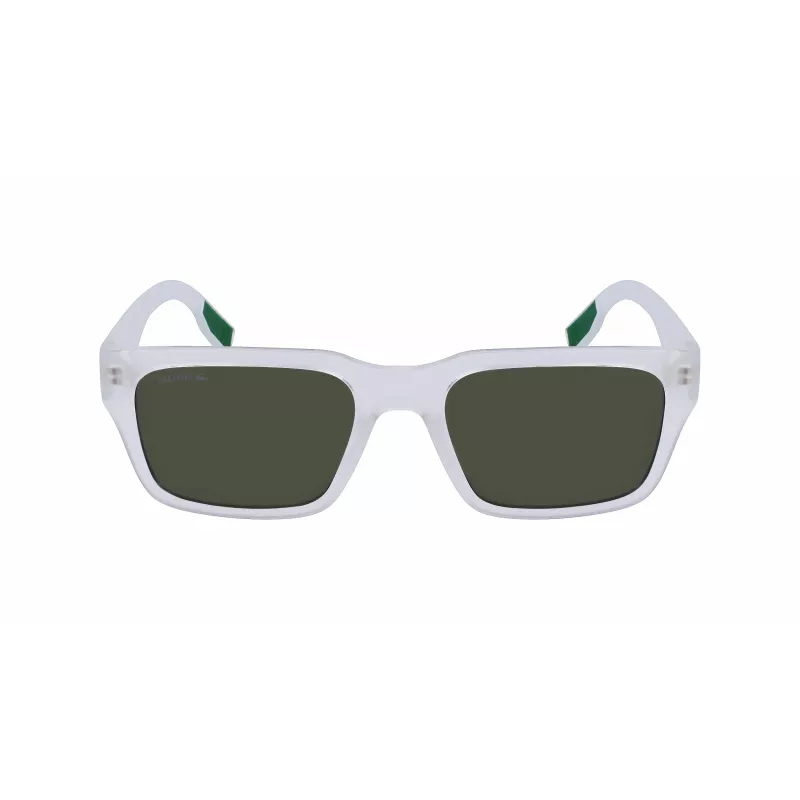 Óculos de sol retangulares de homem Lacoste L6004S-970 preto/cinzento 55/19/145 mm