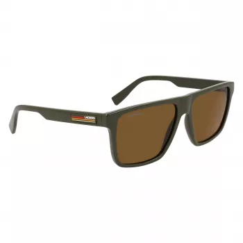 Óculos de sol Lacoste homem L6027S-275 Havana em acetato retangulares 57mm