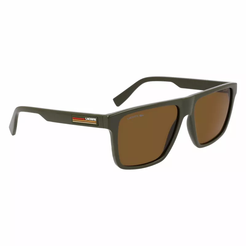Óculos de sol Lacoste homem L6027S-275 Havana em acetato retangulares 57mm