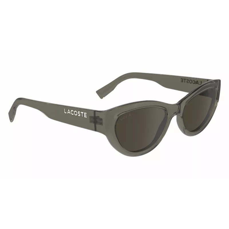 Lacoste óculos de sol para mulher L6013S5418210 armação quadrada de acetato Havana lentes castanhas degradê 54mm