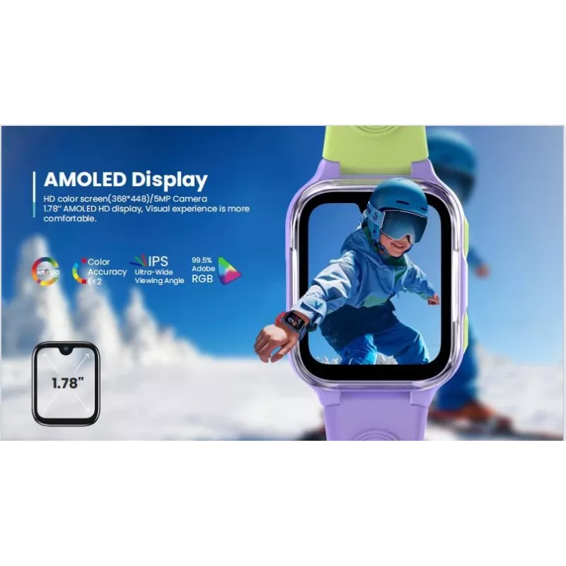 Relógio infantil LAGENIO AI Kids Watch K9 4G lilás