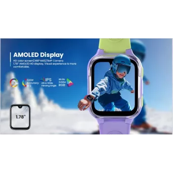 Relógio infantil LAGENIO AI Kids Watch K9 4G lilás