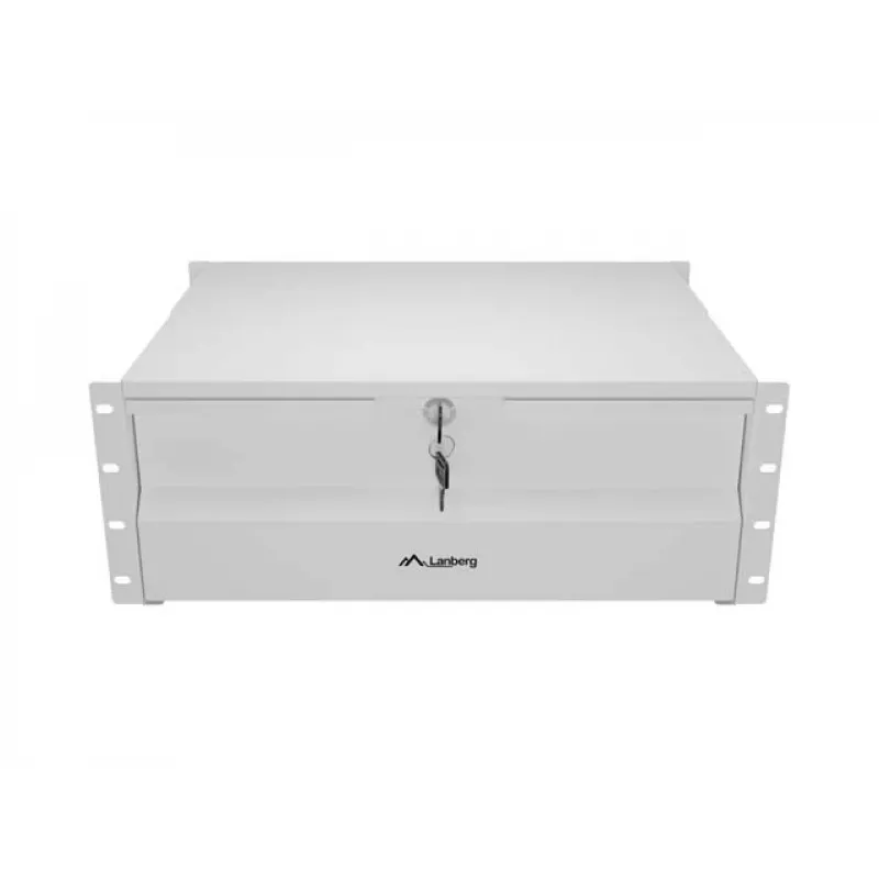 Prateleira LANBERG 19 polegadas 4U 360mm cinzenta (4U/483x360mm, capacidade de carga até 90kg, montagem em 4 pontos)