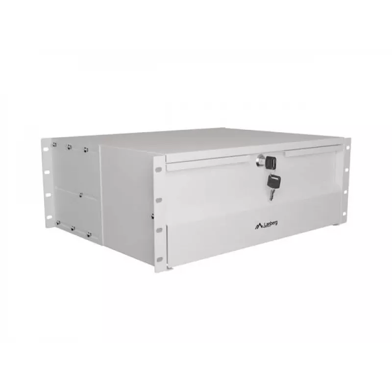 Prateleira LANBERG 19 polegadas 4U 360mm cinzenta (4U/483x360mm, capacidade de carga até 90kg, montagem em 4 pontos)