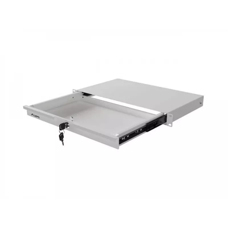 LANBERG Gaveta Extensível 1U 19 Polegadas 270 mm de Profundidade Cinzento (Capacidade 30 kg)